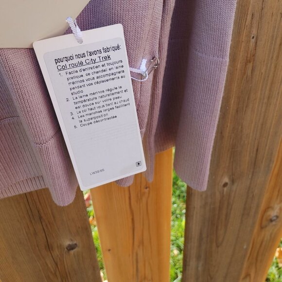 LULULEMON CITY TREK TURTLENECK Size 4 BNWT Merino Wool - Picture 4 of 6